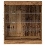 Buffet vidaXL avec lumières LED Bois ancien 60 5x37x67 cm