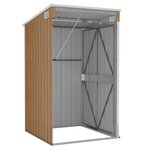 vidaXL Remise de jardin murale Marron 118x100x178 cm Acier galvanisé