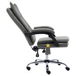 vidaXL Chaise de bureau de massage Anthracite Similicuir
