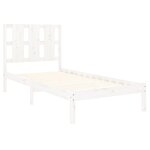 vidaXL Cadre de lit sans matelas blanc 75x190 cm bois massif