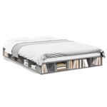 vidaXL Cadre de lit sonoma gris 150x200 cm bois d'ingénierie
