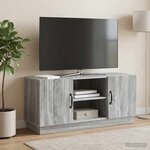 vidaXL Meuble TV 102 x 34 5 x 47 cm Sonoma gris Bois d'ingénierie