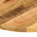 vidaXL Dessus de table Ø 70x1 5 cm rond bois massif de manguier brut