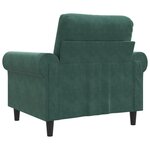 vidaXL Fauteuil Vert foncé 60 cm Velours