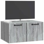 vidaXL Meuble TV mural Sonoma gris 59 5 x 41 x 30 cm Bois d'ingénierie