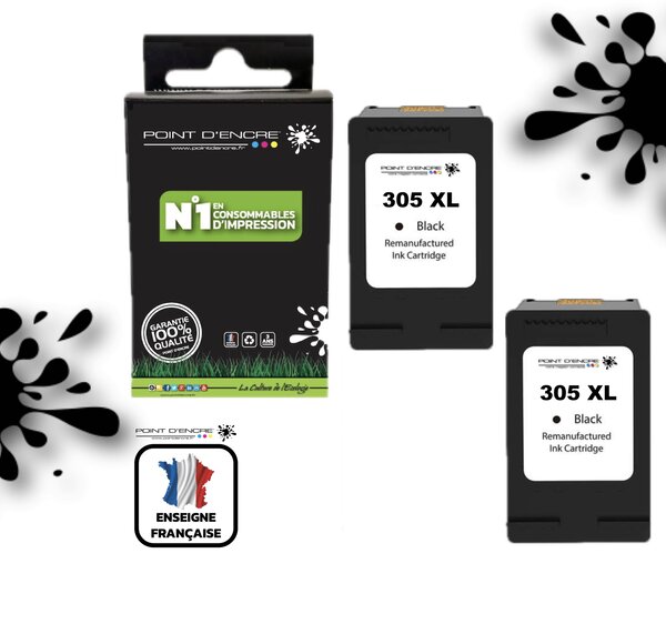 305XL / 305 - 2 X NOIR - Grande capacité