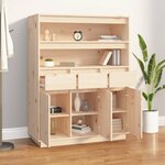 vidaXL Buffet haut 89x40x116 5 cm Bois massif de pin