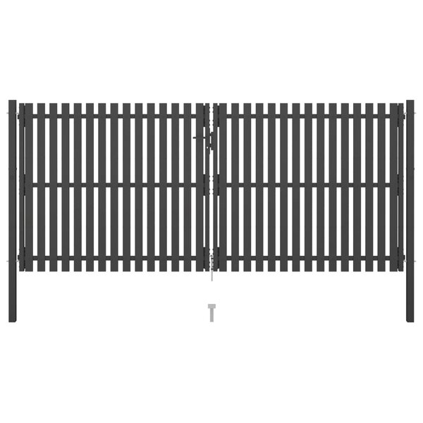 vidaXL Portail de clôture de jardin Acier 4x2 m Anthracite