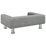 vidaXL Canapé pour enfants gris clair 70x45x26 5 cm velours