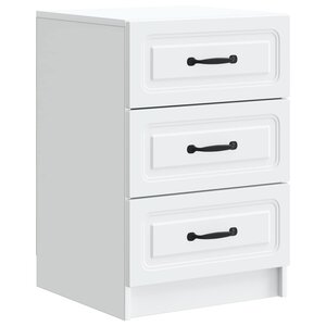 vidaXL Cabinet de chevet Blanc 43 x 41 x 63 5 cm Bois d'ingénierie