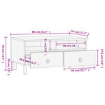 vidaXL Table basse 80x54x40 cm bois de manguier massif