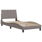 vidaXL Cadre de lit sans matelas Hanko taupe 90x200 cm tissu