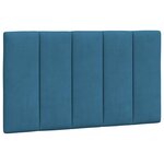 vidaXL Cadre de lit avec LED sans matelas bleu 90x200 cm velours