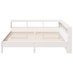 vidaXL Lit bibliothèque sans matelas blanc 180x200 cm bois pin massif