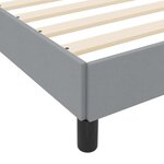 vidaXL Lit à ressorts avec matelas Gris clair 180 x 200 cm tissu
