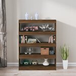 vidaXL Bibliothèque/Séparateur de pièce chêne marron 100x30x135 cm
