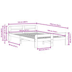 vidaXL Cadre de lit sans matelas blanc 120x190 cm bois de pin massif