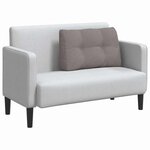 vidaXL Coussin de Dos Taupe 80 x 24 x 50 cm tissu