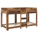 vidaXL Lit Superposé pour Enfants Bois ancien 100 x 190 cm