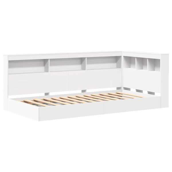 vidaXL Lit étagère Blanc 90 x 190 cm en bois