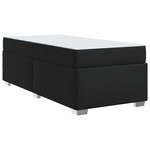 vidaXL Cadre de lit avec matelas Noir 80 x 200 cm tissu