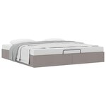 VidaXL Cadre de lit ottoman sans matelas taupe 200x200 cm tissu