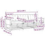 vidaXL Ensemble de canapés d'extérieur 3 pc Naturel et gris clair