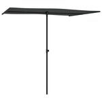 vidaXL Parasol de jardin avec mât en aluminium 2x1 5 m Anthracite