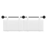 vidaXL Tête de lit suspendue Blanc Tissu