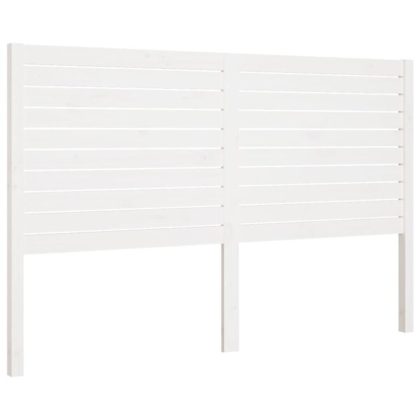 vidaXL Tête de lit Blanc 146x4x100 cm Bois massif de pin