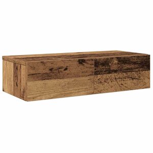 vidaXL Étagère murale avec tiroirs vieux bois bois d'ingénierie