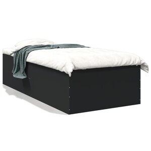 vidaXL Cadre de lit sans matelas noir 75x190 cm