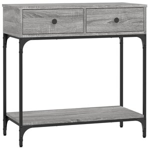 vidaXL Table console sonoma gris 75x34 5x75 cm bois d'ingénierie