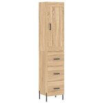 vidaXL Buffet haut Chêne sonoma 34 5x34x180 cm Bois d'ingénierie