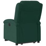 vidaXL Fauteuil inclinable Vert foncé Velours