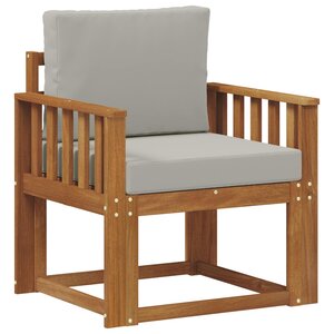 vidaXL Canapé d’extérieur Bois d'acacia massif et polyester