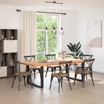 vidaXL Dessus de table marron clair bois chêne massif rectangulaire