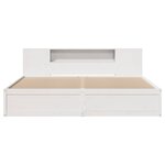 vidaXL Cadre de lit sans matelas blanc 180x200 cm bois massif de pin