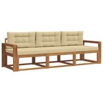 vidaXL Ensemble de canapés d'extérieur 3 Pièces Naturel et Beige