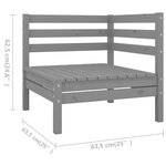 Salon de jardin meuble d'extérieur ensemble de mobilier 10 pièces bois de pin massif gris 02_0015248