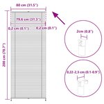 vidaXL Store plissé 80x200 cm Blanc