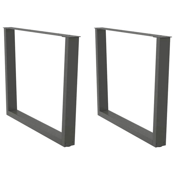vidaXL Pieds de table à manger en forme de V 2 pièces Anthracite 100 x (72-73 3) cm Acier
