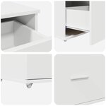vidaXL Bureau Blanc 131 5 x 50 x 106 5 cm Bois d'ingénierie