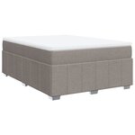 vidaXL Sommier à lattes de lit avec matelas Taupe 160x200 cm Tissu