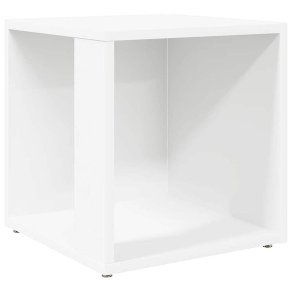vidaXL Table d'appoint Blanc 33x33x34 5 cm Aggloméré