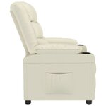 vidaXL Fauteuil inclinable Crème Similicuir