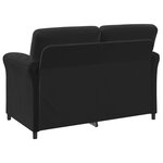 vidaXL Sofa 2 places Noir 138 x 83 x 95 cm Velours