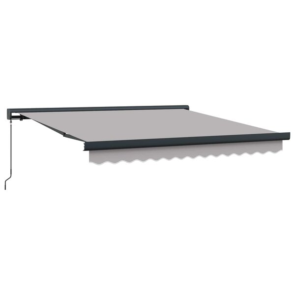vidaXL Auvent Rétractable Gris clair 300 x 250 cm Tissu et Métal
