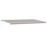 vidaXL Auvent Rétractable 600 × 300 cm Gris clair