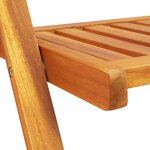 vidaXL Table de Jardin 5 Pièces Marron Bois d'Acacia Massif